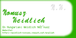 nonusz weidlich business card